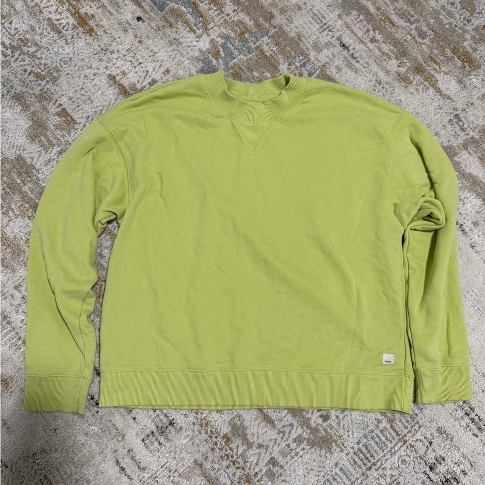 Vuori Sedona Weekender Crew Pullover Sweatshirt Lime S